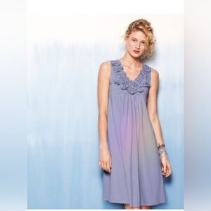Garnet Hill Bougainvillea Knit Cotton Dress Small